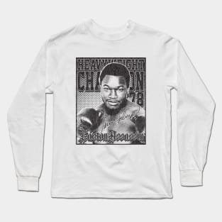 Larry Holmes Distressed Look Black Long Sleeve T-Shirt